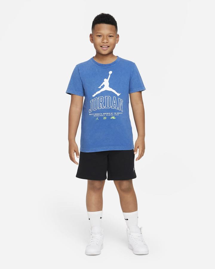 Camiseta Nike Jordan Kids Niño Azules Oscuro | PHMLK-6179
