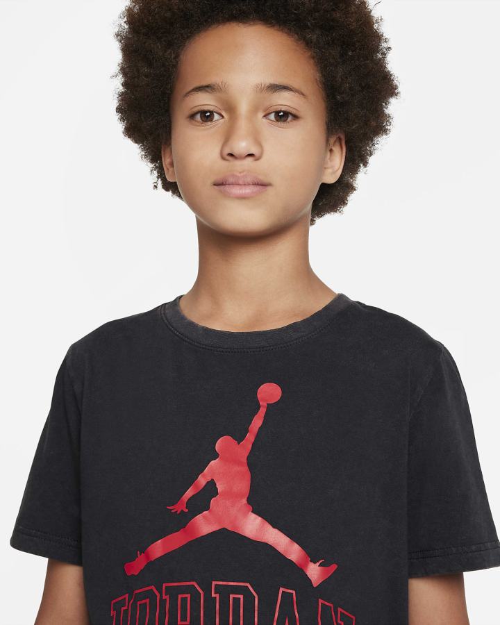 Camiseta Nike Jordan Kids Niño Negras | GLFNK-6572