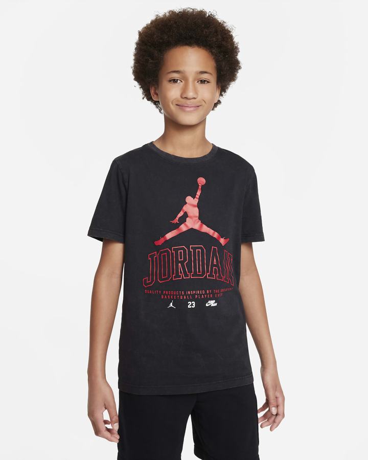 Camiseta Nike Jordan Kids Niño Negras | GLFNK-6572