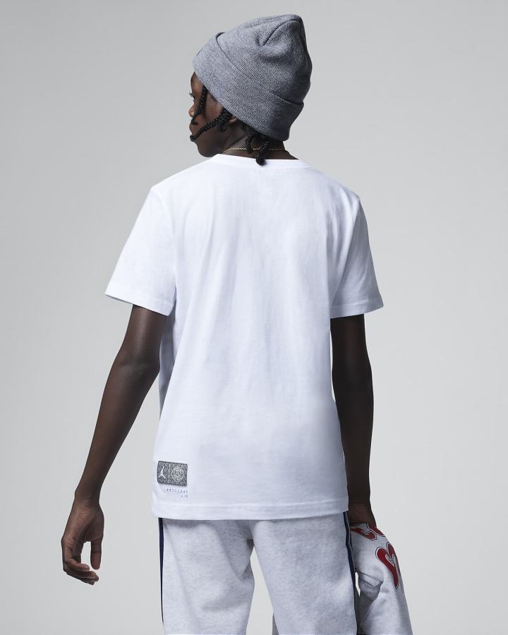 Camiseta Nike Jordan Kids Paris Saint-Germain Niño Blancas | ZJSYQ-9758