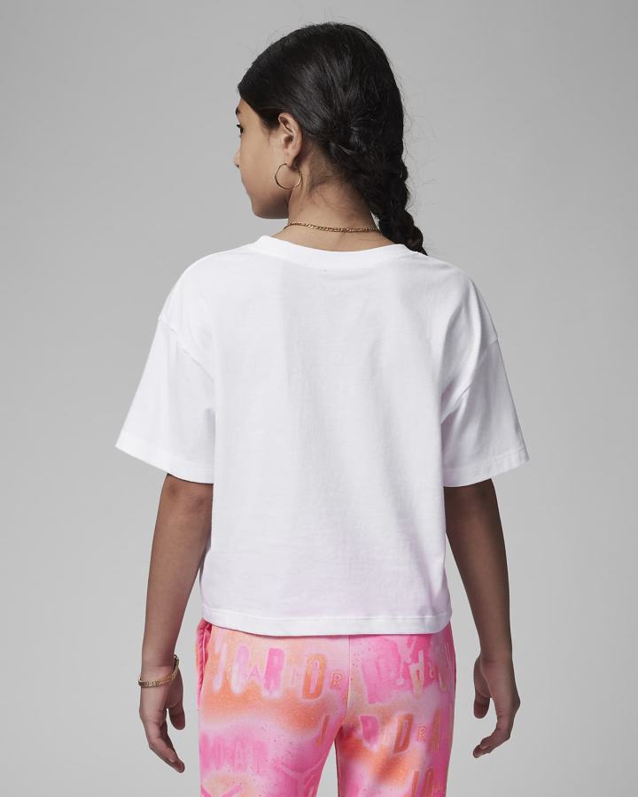 Camiseta Nike Jordan Kids Sign Off Niña Blancas | LBMCY-6129