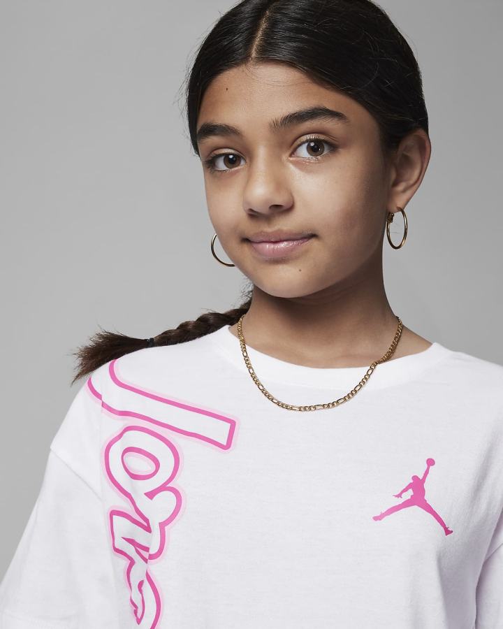 Camiseta Nike Jordan Kids Sign Off Niña Blancas | LBMCY-6129