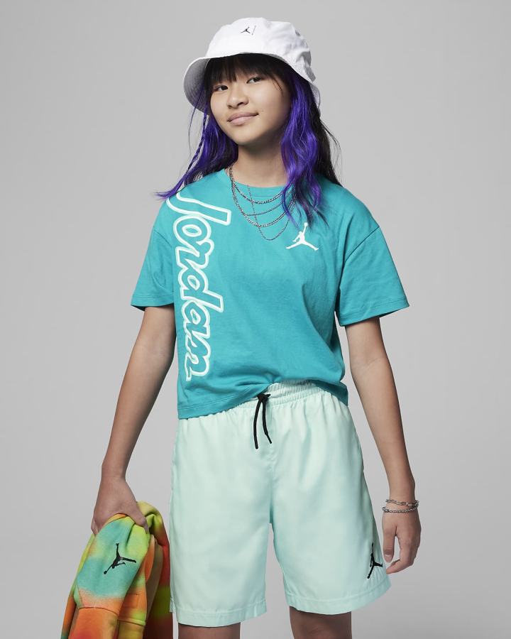 Camiseta Nike Jordan Kids Sign Off Niña Turquesa | XWZCV-6053