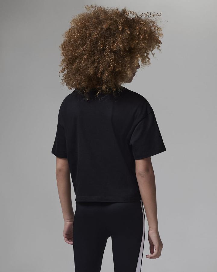 Camiseta Nike Jordan Kids Signature Air Niña Negras | EOZIM-5294