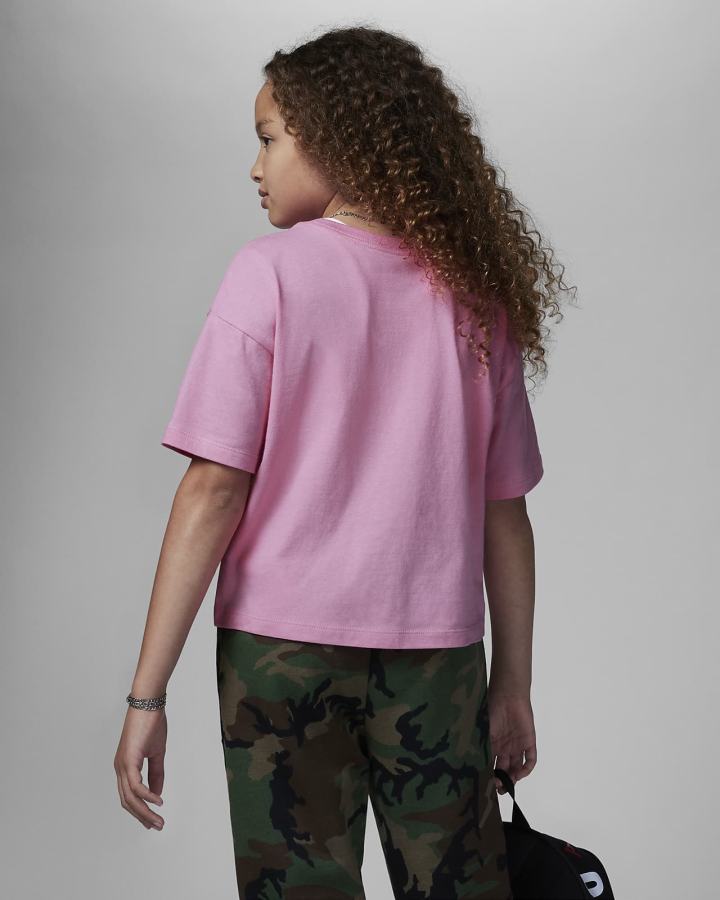 Camiseta Nike Jordan Kids Signature Air Niña Rosas | FQWPK-0314