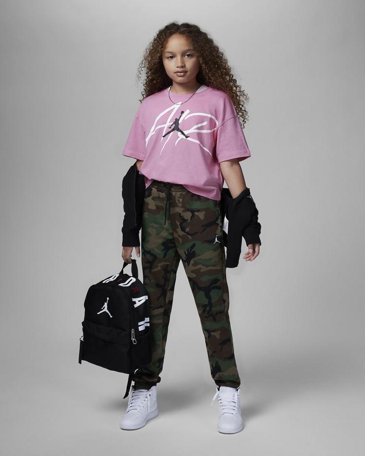 Camiseta Nike Jordan Kids Signature Air Niña Rosas | FQWPK-0314