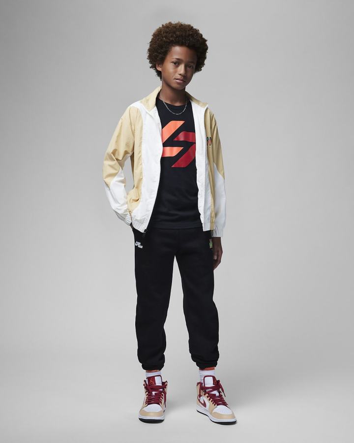 Camiseta Nike Jordan Luka Nitro Tee Kids Niño Negras | SDQWO-3571