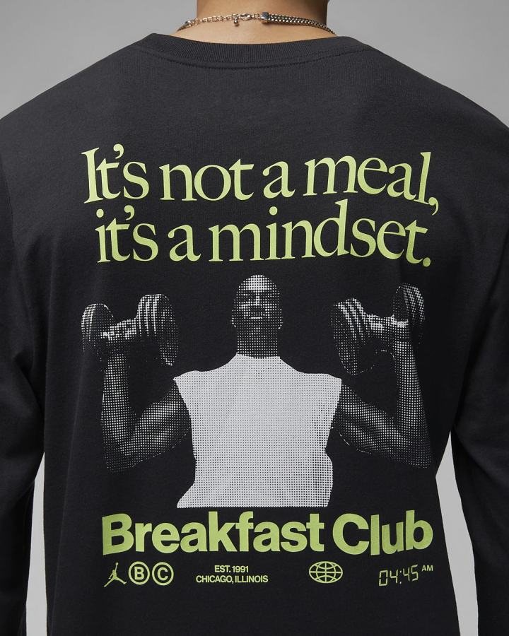 Camiseta Nike Jordan Sport Breakfast Club Long-Sleeve Hombre Negras | QIUVB-2043