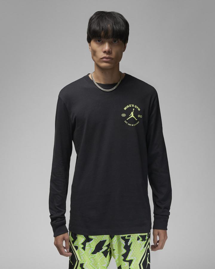 Camiseta Nike Jordan Sport Breakfast Club Long-Sleeve Hombre Negras | QIUVB-2043