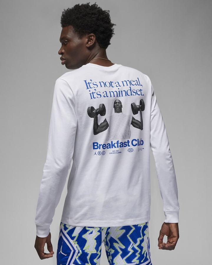 Camiseta Nike Jordan Sport Breakfast Club Long-Sleeve Hombre Blancas | XJODP-5960