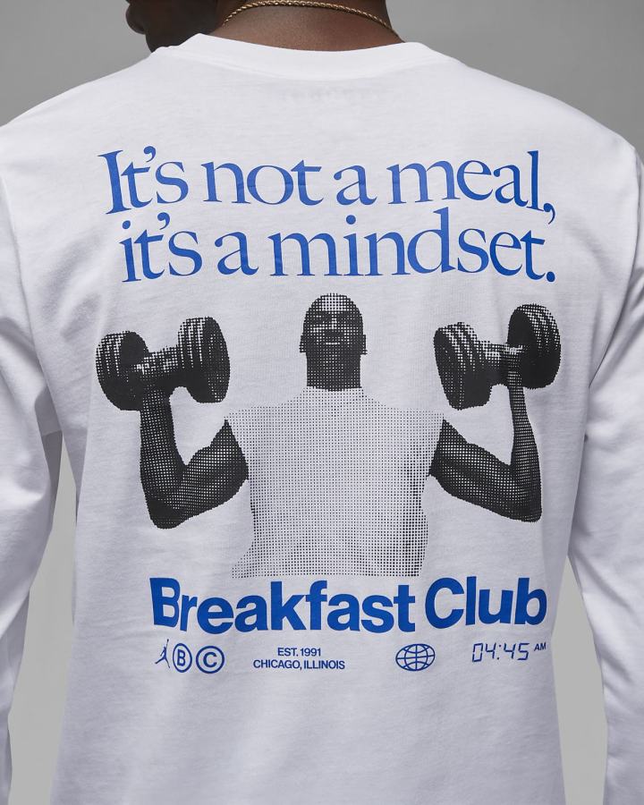 Camiseta Nike Jordan Sport Breakfast Club Long-Sleeve Hombre Blancas | XJODP-5960