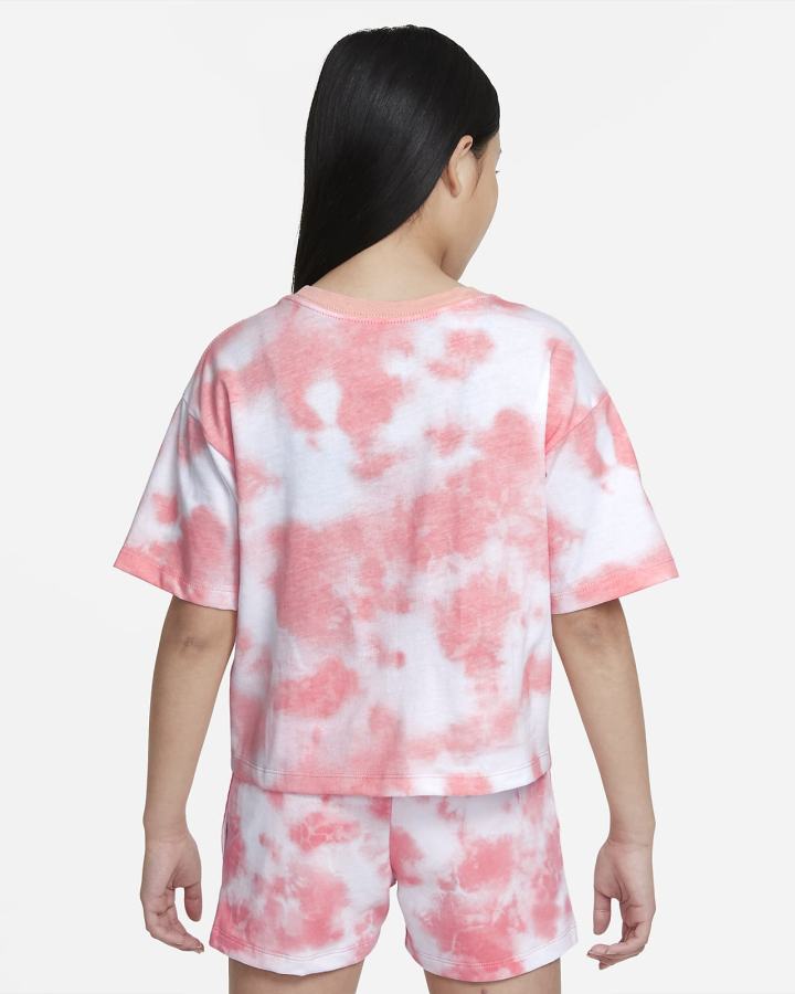 Camiseta Nike Jordan Tie Dye Air Tee Kids Niña Naranjas | FMOZQ-0176