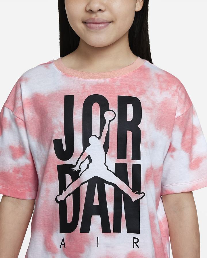 Camiseta Nike Jordan Tie Dye Air Tee Kids Niña Naranjas | FMOZQ-0176