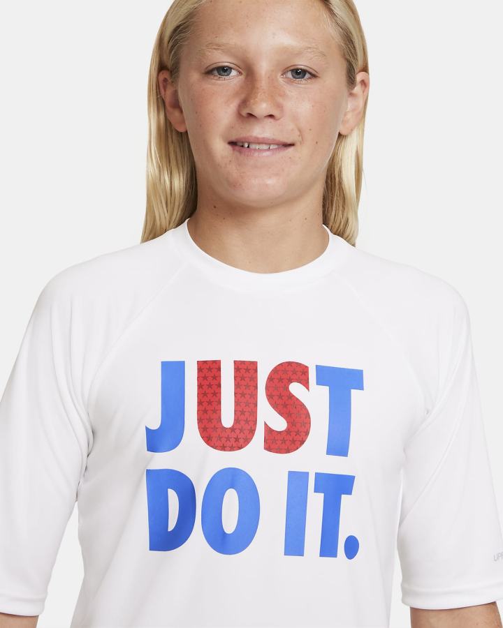 Camiseta Nike Kids Short Sleeve Hydroguard Niño Blancas | ZLVWM-4310