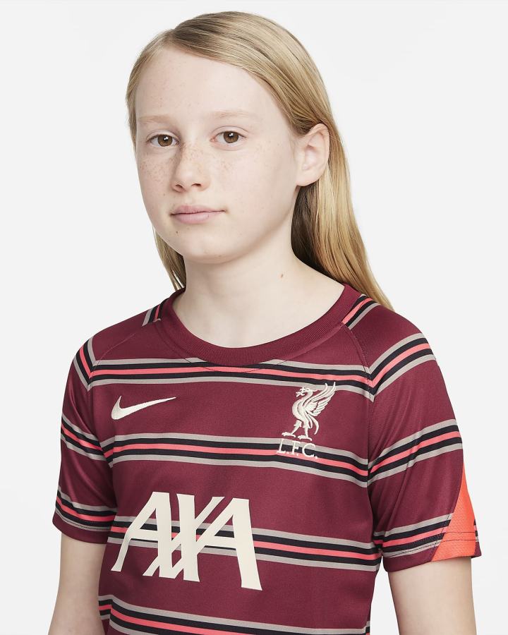 Camiseta Nike Liverpool FC Kids Pre-Match Short-Sleeve Soccer Top Niño Rojas Rojas Claro Kaki | GYWVJ-9065