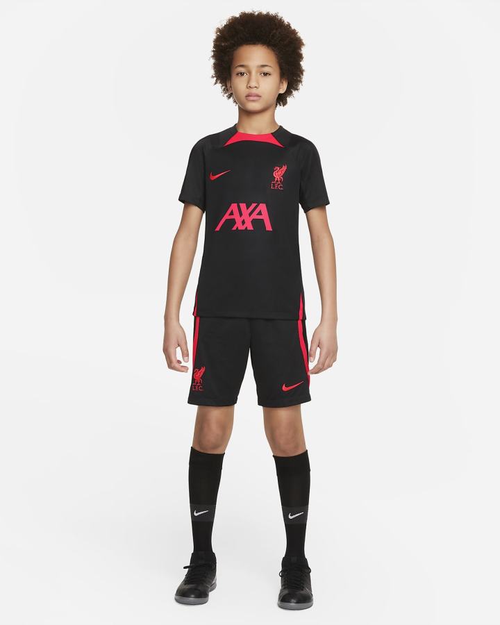 Camiseta Nike Liverpool FC Strike Kids Dri-FIT Short-Sleeve Soccer Top Niño Negras Rojas | BQGKH-9581