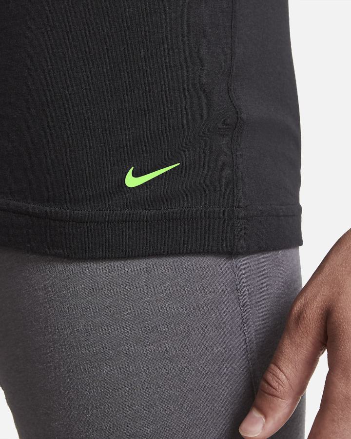 Camiseta Nike Luxe Cotton Modal Slim Fit Crew-Neck Undershirt (2-Pack) Hombre Negras | GEUVN-0751