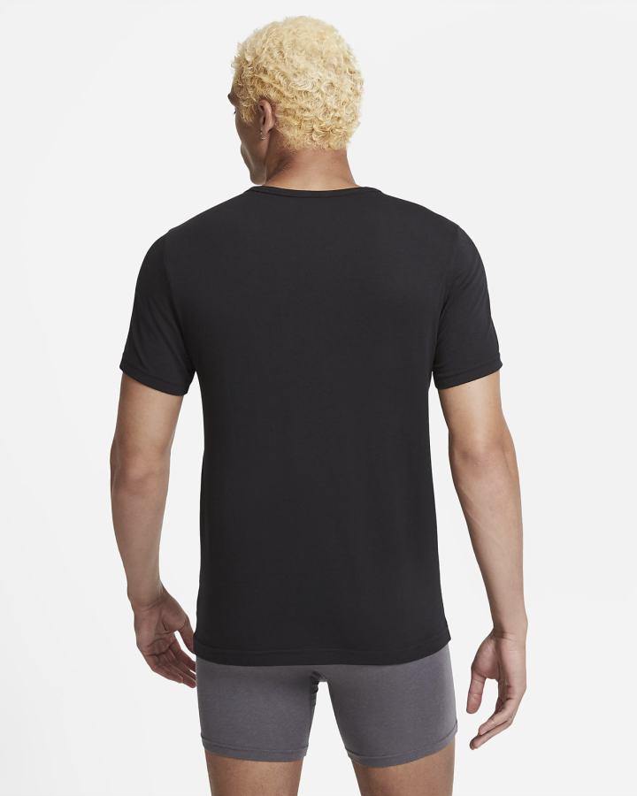 Camiseta Nike Luxe Cotton Modal Slim Fit Crew-Neck Undershirt (2-Pack) Hombre Negras | QPNYM-3510