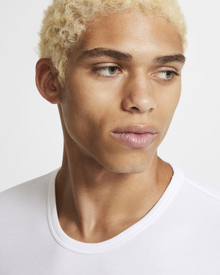 Camiseta Nike Luxe Cotton Modal Slim Fit Crew-Neck Undershirt (2-Pack) Hombre Blancas | VSEIC-6807
