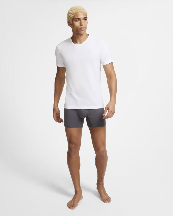 Camiseta Nike Luxe Cotton Modal Slim Fit Crew-Neck Undershirt (2-Pack) Hombre Blancas | VSEIC-6807