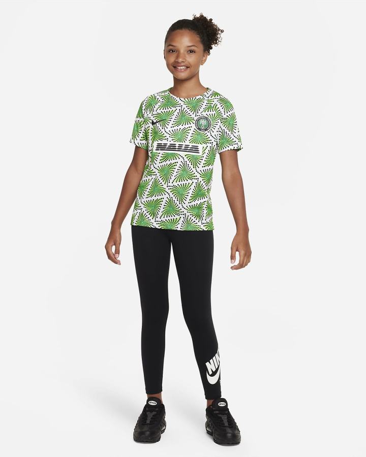 Camiseta Nike Nigeria Academy Pro Kids Dri-FIT Pre-Match Soccer Top Niño Verde Negras | EQYBL-9405