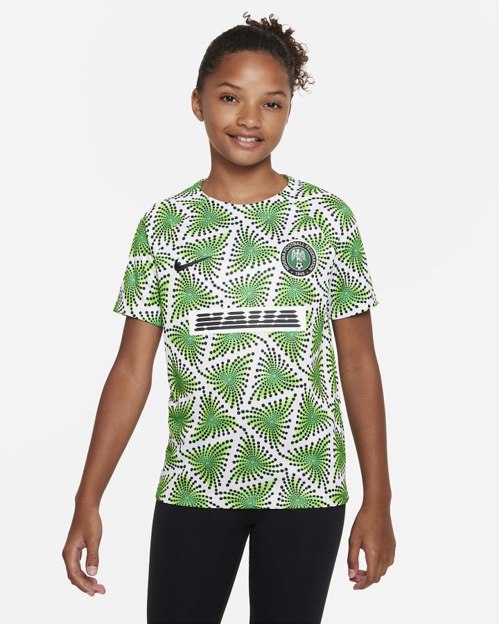 Camiseta Nike Nigeria Academy Pro Kids Dri-FIT Pre-Match Soccer Top Niño Verde Negras | EQYBL-9405
