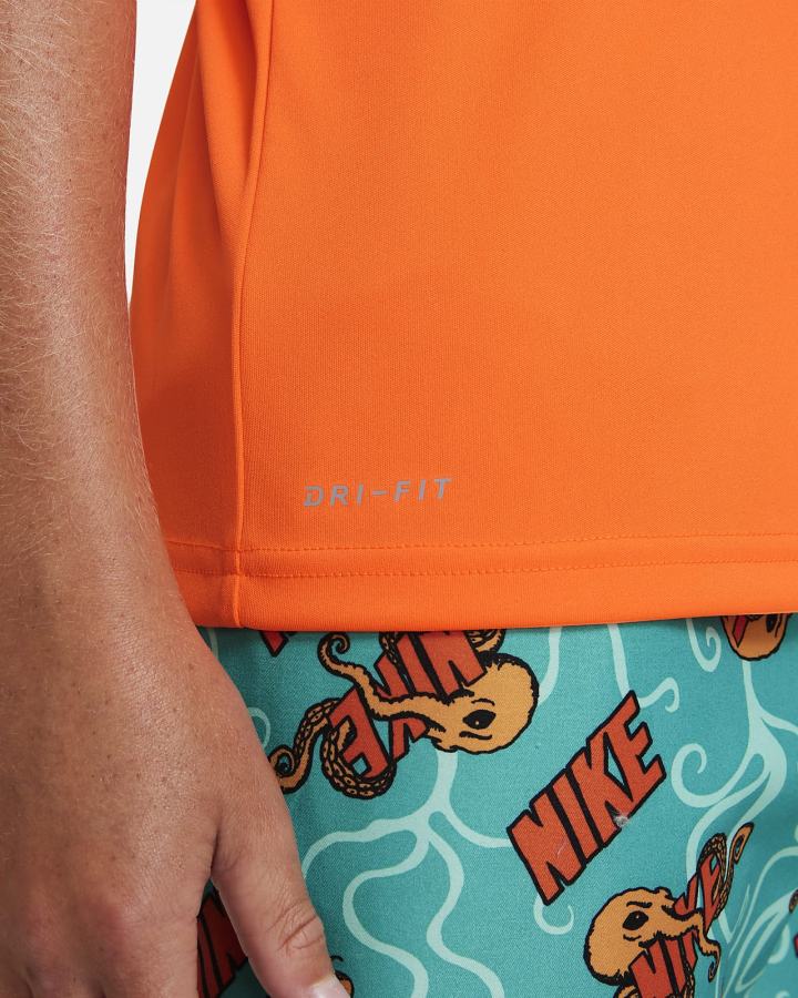 Camiseta Nike Octologo Kids Short-Sleeve Hydroguard Niño Naranjas | NTOYB-4893