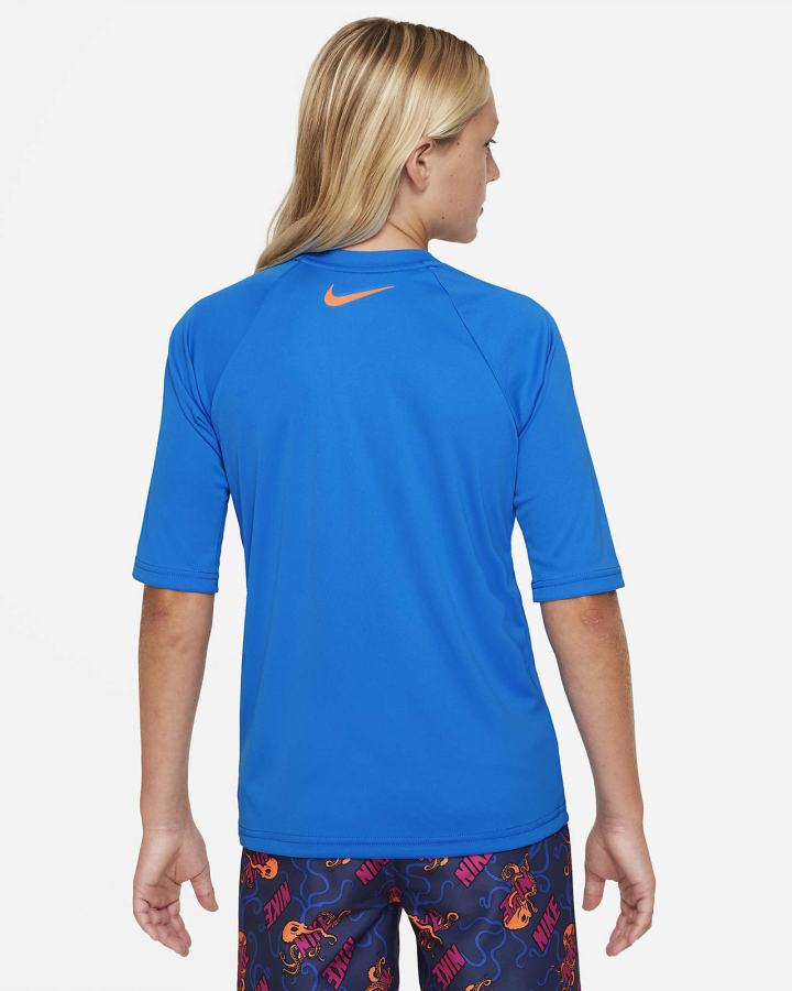 Camiseta Nike Octologo Kids Short-Sleeve Hydroguard Niño Azules | PRFBV-2873