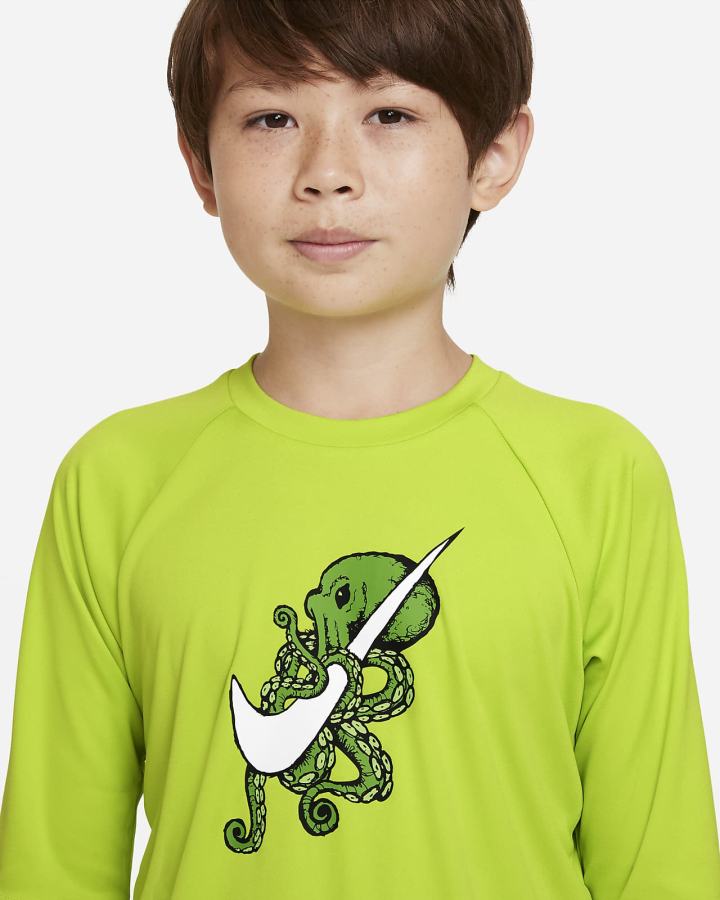 Camiseta Nike Octologo Kids Short-Sleeve Hydroguard Niño Verde | WZEHV-1825