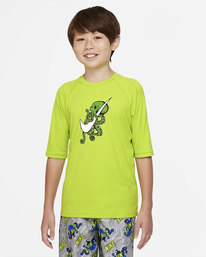 Camiseta Nike Octologo Kids Short-Sleeve Hydroguard Niño Verde | WZEHV-1825
