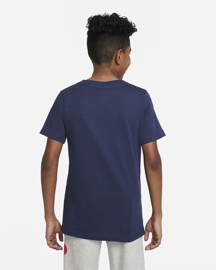 Camiseta Nike Paris Saint-Germain Crest Kids Soccer Niño Azul Marino | NXYRH-4913