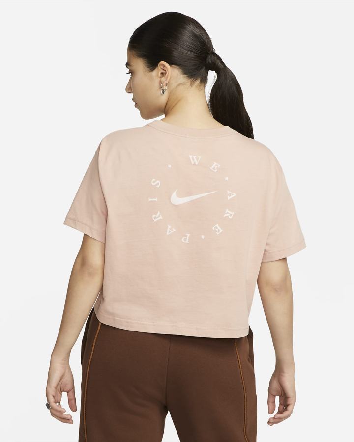 Camiseta Nike Paris Saint-Germain Cropped Soccer Mujer Rosas | EQYDB-2063