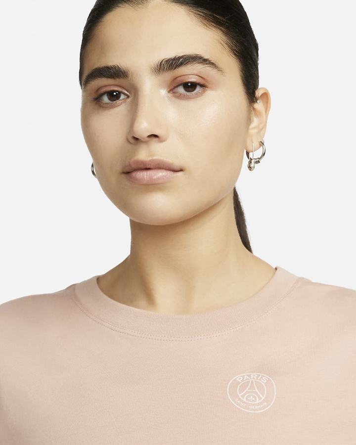 Camiseta Nike Paris Saint-Germain Cropped Soccer Mujer Rosas | EQYDB-2063
