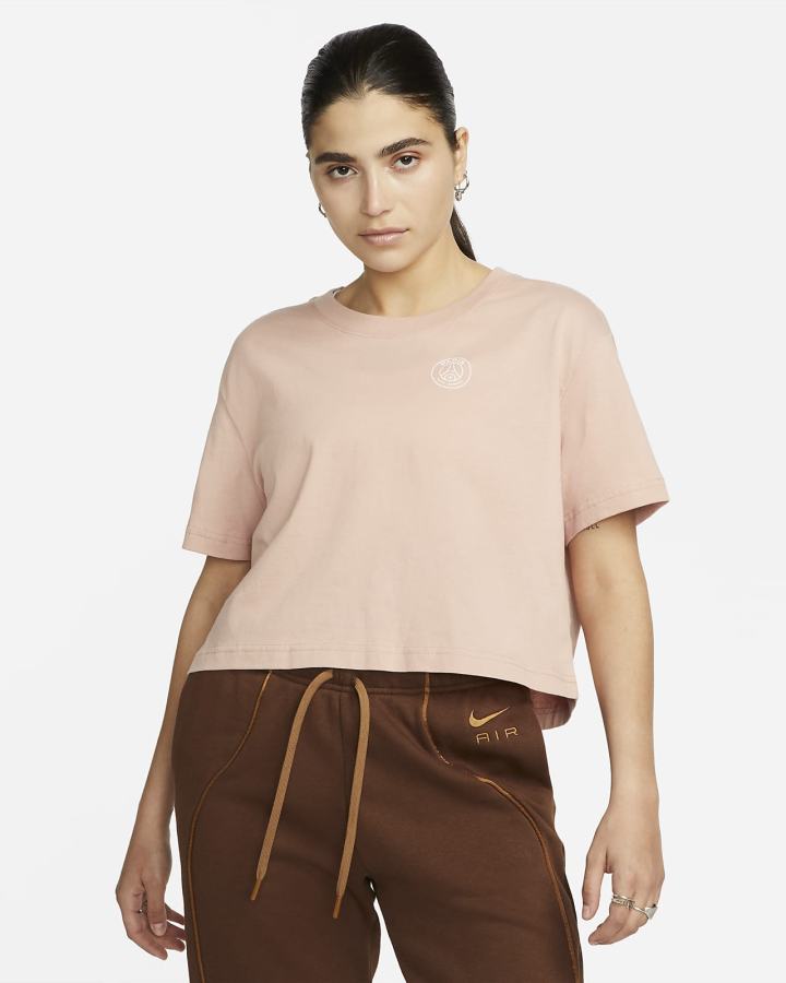 Camiseta Nike Paris Saint-Germain Cropped Soccer Mujer Rosas | EQYDB-2063