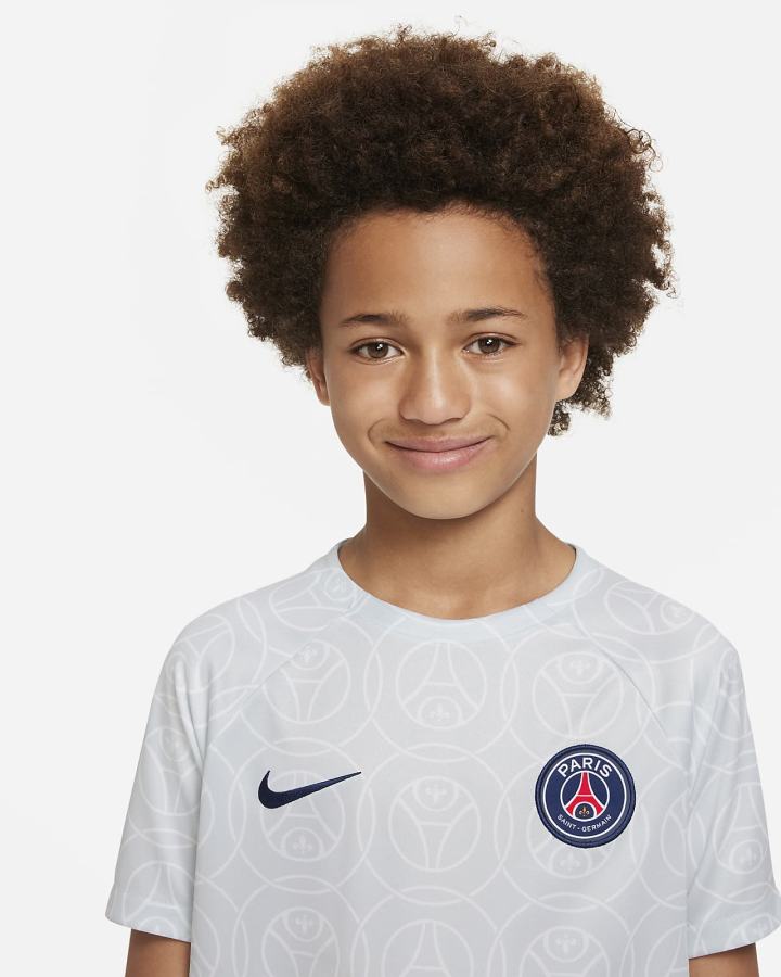 Camiseta Nike Paris Saint-Germain Kids Dri-FIT Pre-Match Soccer Top Niña Azul Marino | VKSWB-8312