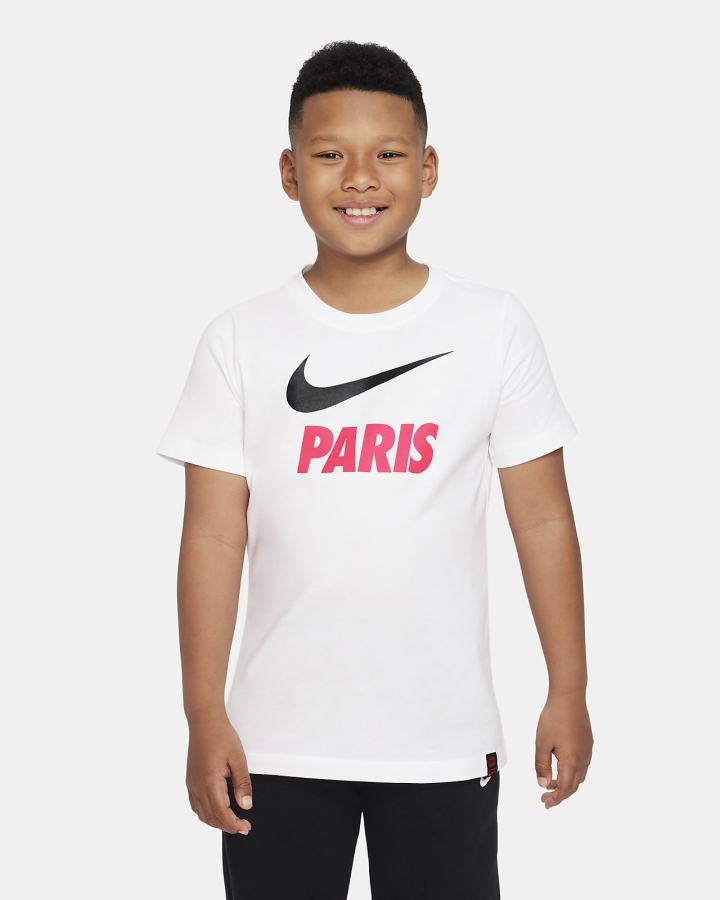Camiseta Nike Paris Saint-Germain Kids Soccer Niño Blancas Rojas | NEXAZ-8956