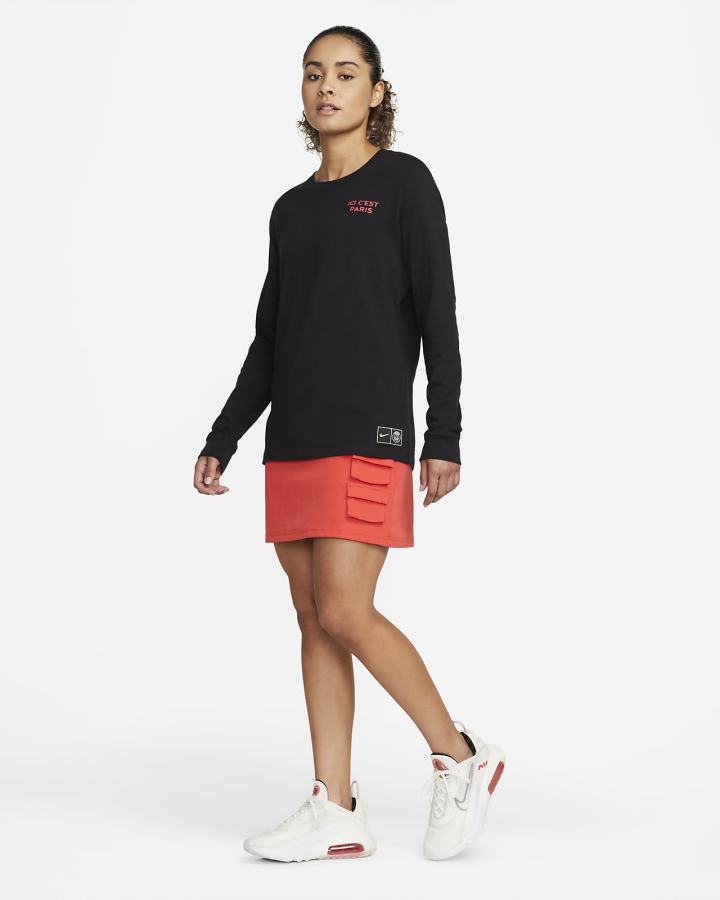 Camiseta Nike Paris Saint-Germain Long-Sleeve Mujer Negras Rojas | SOPMV-9814