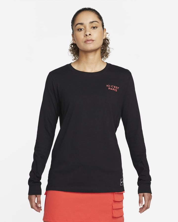 Camiseta Nike Paris Saint-Germain Long-Sleeve Mujer Negras Rojas | SOPMV-9814