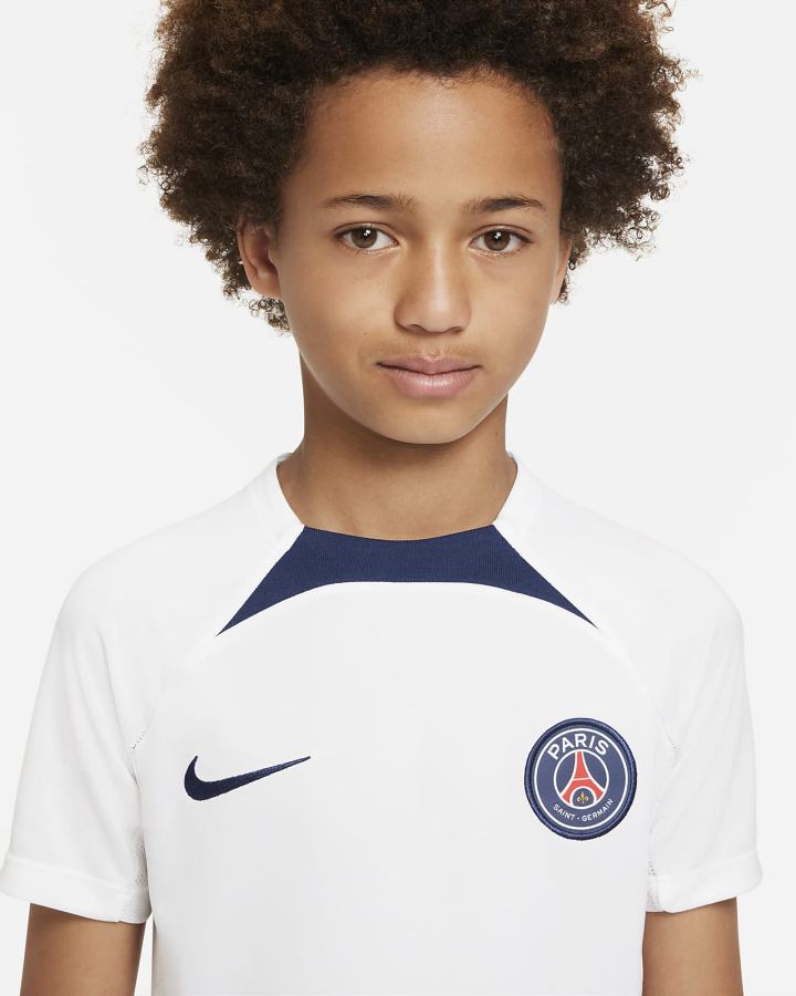 Camiseta Nike Paris Saint-Germain Strike Kids Dri-FIT Short-Sleeve Soccer Top Niño Blancas Azul Marino Rojas Azul Marino | RNKBH-0185