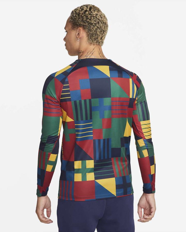 Camiseta Nike Portugal Dri-FIT Pre-Match Soccer Top Hombre Obsidian Doradas | KRHPG-8320