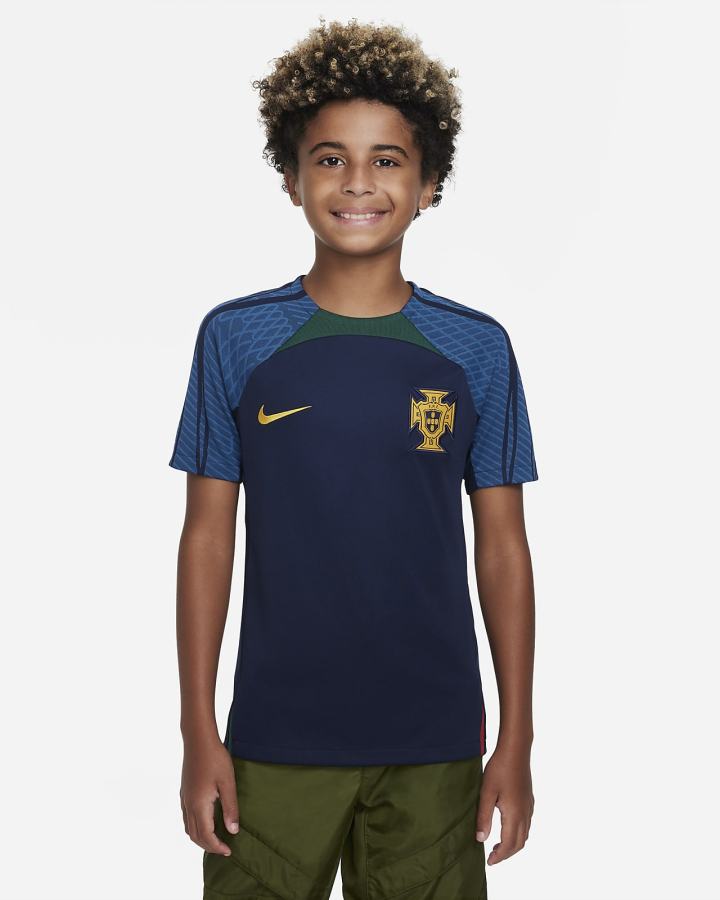 Camiseta Nike Portugal Strike Kids Dri-FIT Short-Sleeve Soccer Top Niño Obsidian Verde Rojas Doradas | BUORA-9502