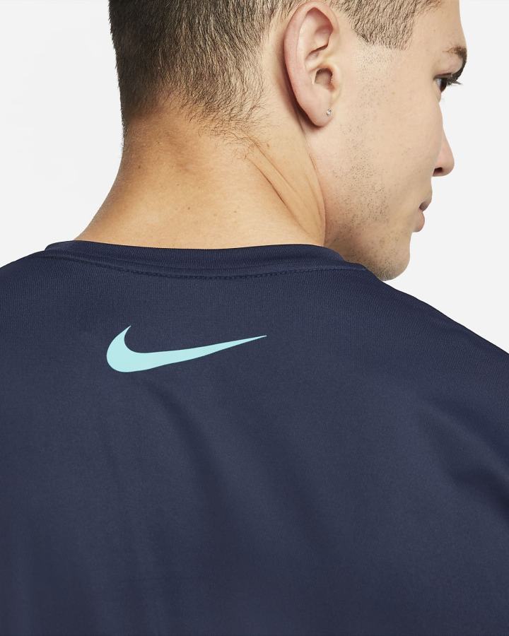 Camiseta Nike Pro Dri-FIT Estampadas Training Top Hombre Obsidian Turquesa | RIXBS-9564