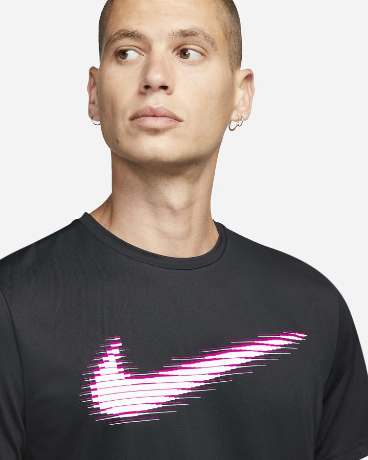 Camiseta Nike Pro Dri-FIT Estampadas Training Top Hombre Negras Rosas | YTKRX-9481