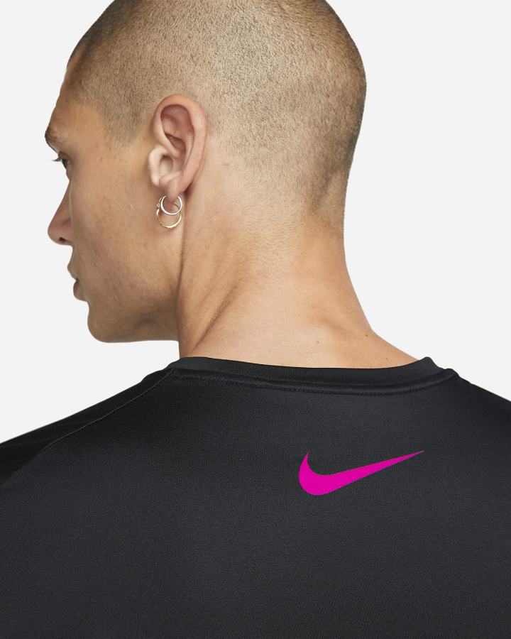 Camiseta Nike Pro Dri-FIT Estampadas Training Top Hombre Negras Rosas | YTKRX-9481