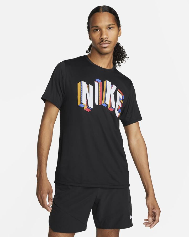 Camiseta Nike Pro Dri-FIT Hyper Dry Estampadas Training Top Hombre Negras Blancas | YSOZI-7431