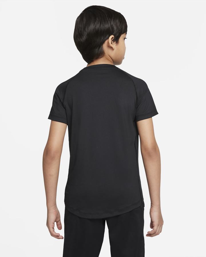 Camiseta Nike Pro Dri-FIT Kids Short-Sleeve Top Niño Negras | GCSYQ-5172