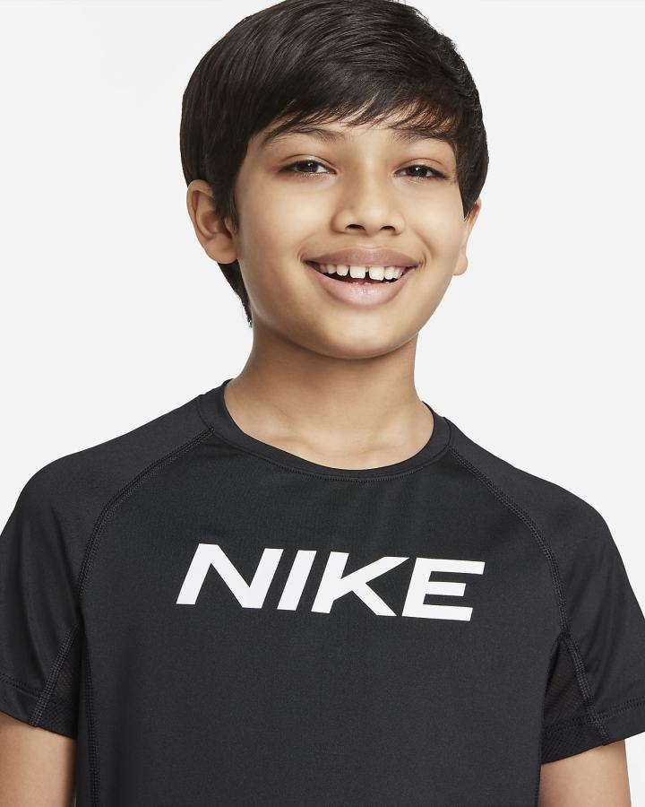 Camiseta Nike Pro Dri-FIT Kids Short-Sleeve Top Niño Negras | GCSYQ-5172