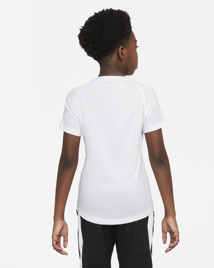 Camiseta Nike Pro Dri-FIT Kids Short-Sleeve Top Niño Blancas | QWNBO-0387