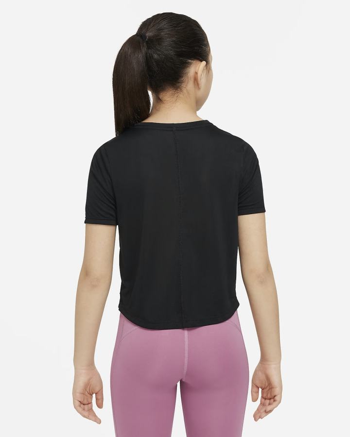 Camiseta Nike Pro Dri-FIT One Kids Top Niña Negras Blancas | VOLJY-2839
