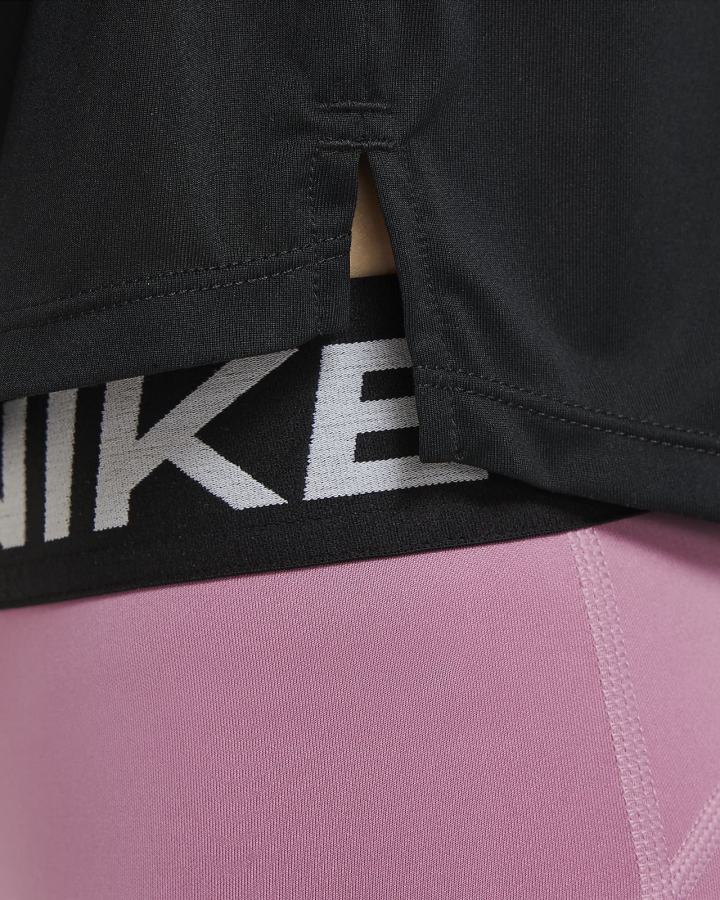 Camiseta Nike Pro Dri-FIT One Kids Top Niña Negras Blancas | VOLJY-2839